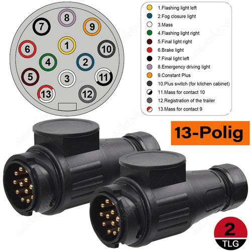 Pin trailer plug bar - 2x,