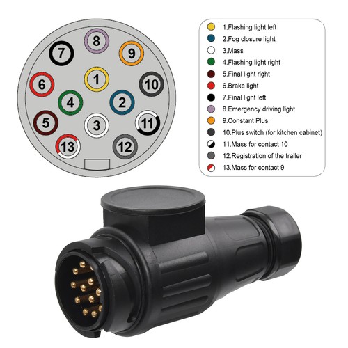 13pin 12v trailer plug - 12v,