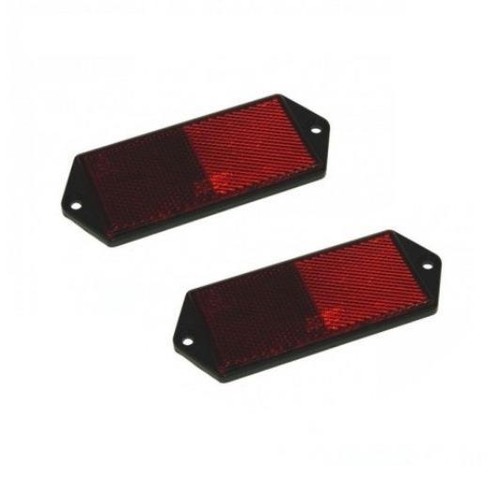 Red rectangular reflex - red,