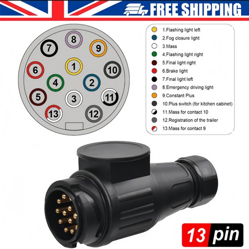 New pin 12v trailer plug - 13,