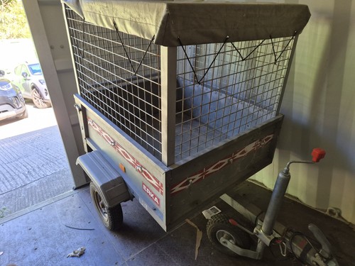 Erka car trailer with cage - erka,